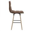 vidaXL Tabourets de bar lot de 2 taupe tissu