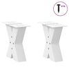 vidaXL Pieds de table basse en forme de X, 2 pi&egrave;ces, blanc, 30 x (30-31) cm, acier