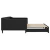 vidaXL Lit de jour avec gigogne sans matelas noir 100x200 cm