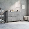 vidaXL Buffets 2 pcs gris béton 60x35x70 cm bois d'ingénierie