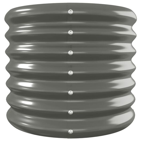 vidaXL Lit sur&eacute;lev&eacute; de jardin Acier galvanis&eacute; 332x40x36 cm gris