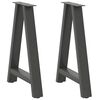 vidaXL Pieds de table &agrave; manger en forme de A 2 pi&egrave;ces Anthracite 60 x (72-73) cm Acier