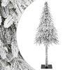 vidaXL Sapin de No&euml;l artificiel Blanc 58 x 58 x 120 cm