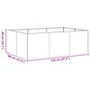 vidaXL Jardini&egrave;re anthracite 120x80x40 cm acier