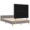 vidaXL Cadre de lit avec t&ecirc;te de lit Taupe 120 x 200 cm tissu