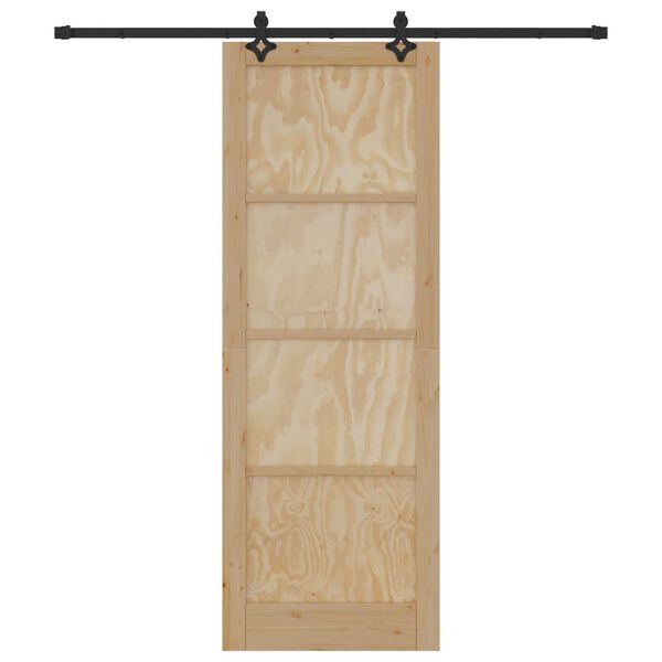 vidaXL Porte coulissante ORKDAL Marron 83 x 232 cm Pin massif