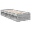 vidaXL Cadre de lit avec tiroir Gris Sonoma 75 x 190 cm Pin massif