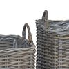 vidaXL Panier de Plante avec stockage 2 pcs Gris Rattan Lacak