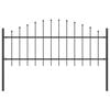 vidaXL Cl&ocirc;ture de jardin Gris 170 x 140 cm Acier enduit de poudre