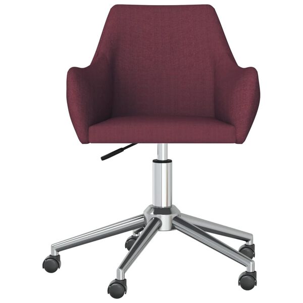 vidaXL Chaise pivotante de salle &agrave; manger Violet Tissu