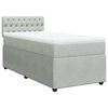 vidaXL Sommier &agrave; lattes de lit et matelas Gris clair 90x190 cm Velours
