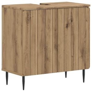 vidaXL Meuble sous Lavabo de Salle de Bain ZWOLLE Ch&ecirc;ne artisanal