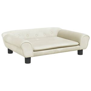 vidaXL Canap&eacute; pour enfants cr&egrave;me 70x45x26 cm velours
