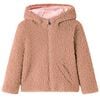 vidaXL Veste &agrave; capuche pour enfants fausse fourrure cognac clair 104