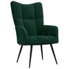 vidaXL Chaise de relaxation Vert fonc&eacute; Velours