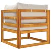 vidaXL Canap&eacute; d'angle sectionnel avec coussins gris clair bois acacia