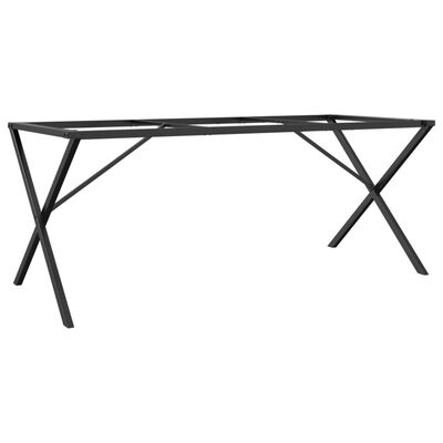 vidaXL Pieds de table à manger cadre en X 180x80x73 cm fonte