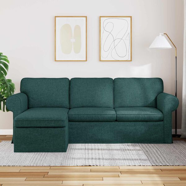 vidaXL Canap&eacute; Vert fonc&eacute;