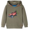 Sweatshirt &agrave; capuche pour enfants kaki 128
