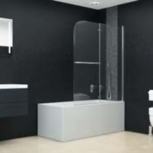 vidaXL Cabine de douche pliable 2 panneaux ESG 95x140 cm
