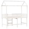 vidaXL Lit superpos&eacute; avec &eacute;chelle et toit sans matelas blanc 90x190 cm
