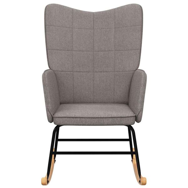 vidaXL Chaise &agrave; bascule Taupe Tissu