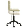 vidaXL Chaises pivotantes &agrave; manger lot de 4 cr&egrave;me velours