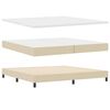 vidaXL Lit &agrave; ressorts avec matelas avec LED Cr&egrave;me 200 x 200 cm tissu