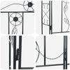 vidaXL Arche de jardin Uni Noir 115 x 37 x 226 cm