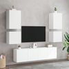 vidaXL Unit&eacute;s murales TV 6 pcs blanc bois d'ing&eacute;nierie
