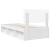 vidaXL Cadre de lit avec t&ecirc;te de lit Blanc 90 x 200 cm Pin massif