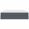 vidaXL Lit avec rangement et matelas Gris fonc&eacute; 160 x 200 cm Velours