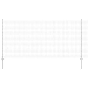 vidaXL Cl&ocirc;ture en fil soud&eacute; avec poteaux 25 x 1,2 m Acier galvanis&eacute;