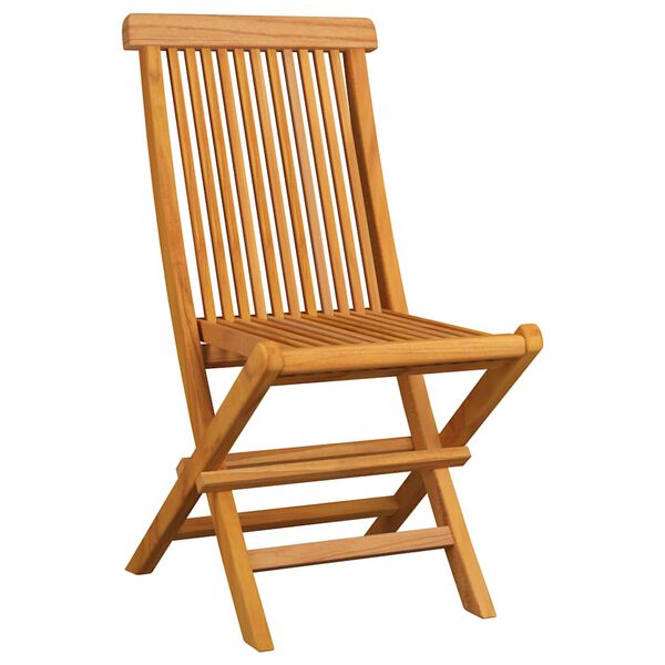 vidaXL Chaises de jardin et coussins cr&egrave;me lot de 2 Bois teck massif