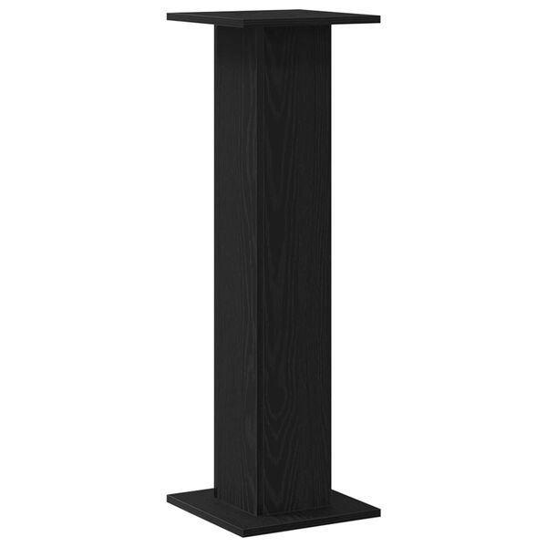 vidaXL Supports de haut-parleur 2 pcs Ch&ecirc;ne noir 30 x 30 x 95 cm