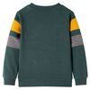 Sweatshirt pour enfants vert fonc&eacute; 116
