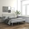 vidaXL Cadre de lit sans matelas blanc m&eacute;tal 200x200 cm
