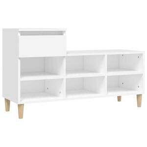 vidaXL Armoire &agrave; chaussures Blanc 102x36x60 cm Bois d'ing&eacute;nierie