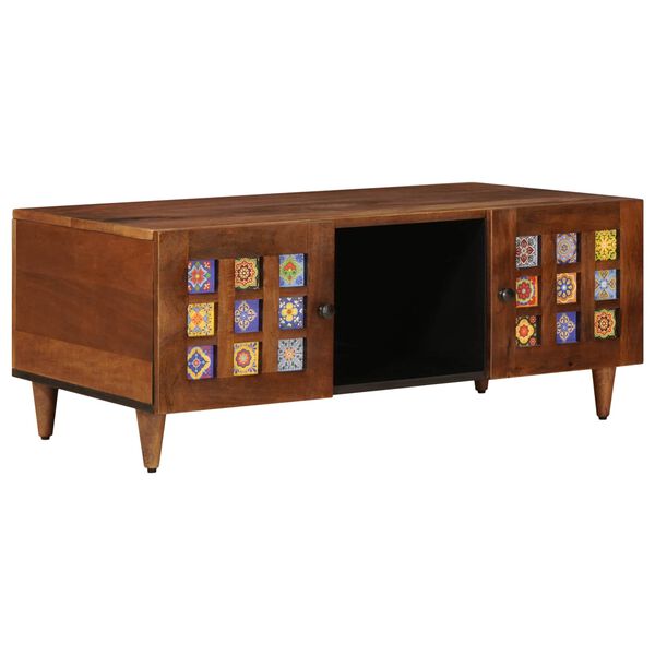 vidaXL Table basse Marron 100 x 54 x 40 cm Bois de mangue massif