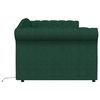 vidaXL Lit avec &eacute;clairage USB Vert fonc&eacute; Tissu 90x200 cm