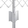 vidaXL Cl&ocirc;ture avec poteau Argent&eacute; 0,4 x 25 m Acier