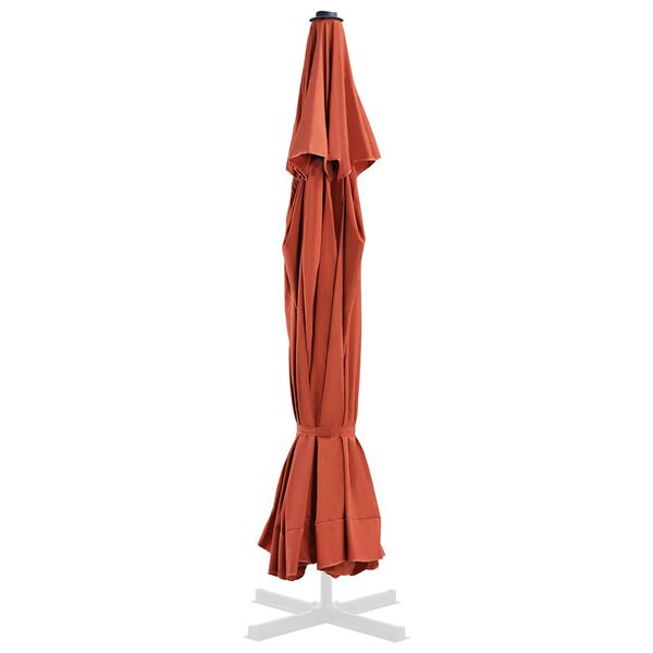 vidaXL Tissu de remplacement de parasol d'ext&eacute;rieur Terre cuite 500 cm