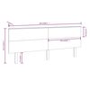vidaXL T&ecirc;te de lit Noir 204x6x82,5 cm Bois massif de pin