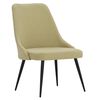 vidaXL Chaises &agrave; manger lot de 4 vert tissu