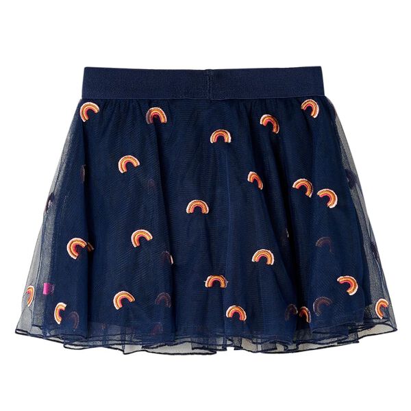 Jupe avec tulle pour enfants bleu marine 116