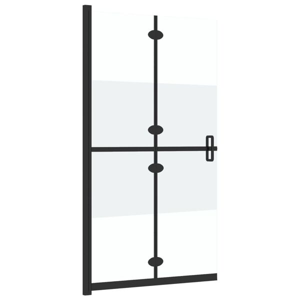 vidaXL Paroi de douche pliable Verre ESG demi-d&eacute;poli 110x190 cm