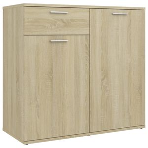 vidaXL Buffet chêne sonoma 80x36x75 cm bois d'ingénierie