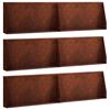 vidaXL Mur de sout&egrave;nement 6 pc 80 x 12 x 50 cm Acier patin&eacute; Rouill&eacute;