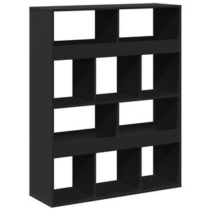 vidaXL Cloison de s&eacute;paration noir 100x33x125,5 cm bois d'ing&eacute;nierie