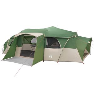 vidaXL Tente familiale avec auvent imperm&eacute;able 18 personne Vert